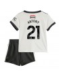 Manchester United Antony #21 Tredjedraktsett Barn 2024-25 Korte ermer (+ bukser)